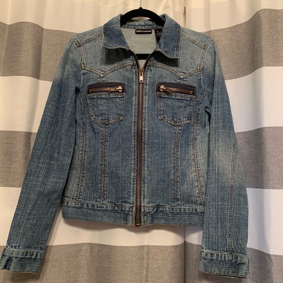 dkny jean jacket womens
